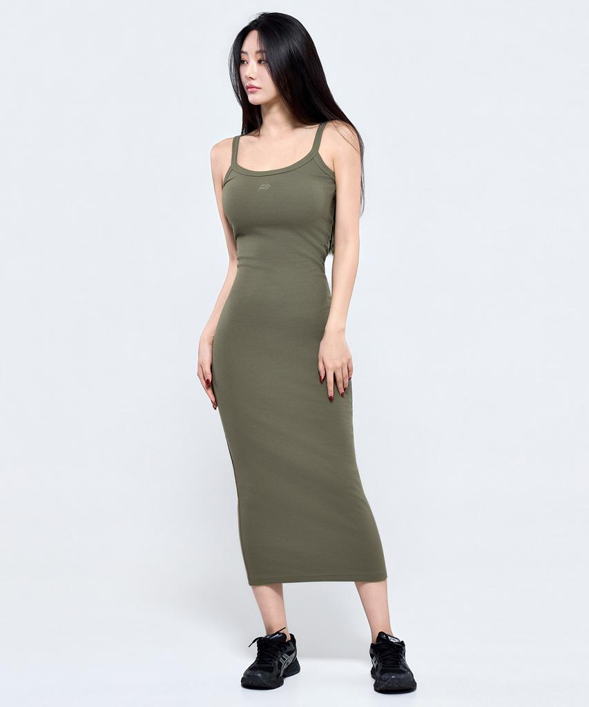 Pijikeolgameoncheu P5072 Symbol Ribbed Long Dress [Brown]