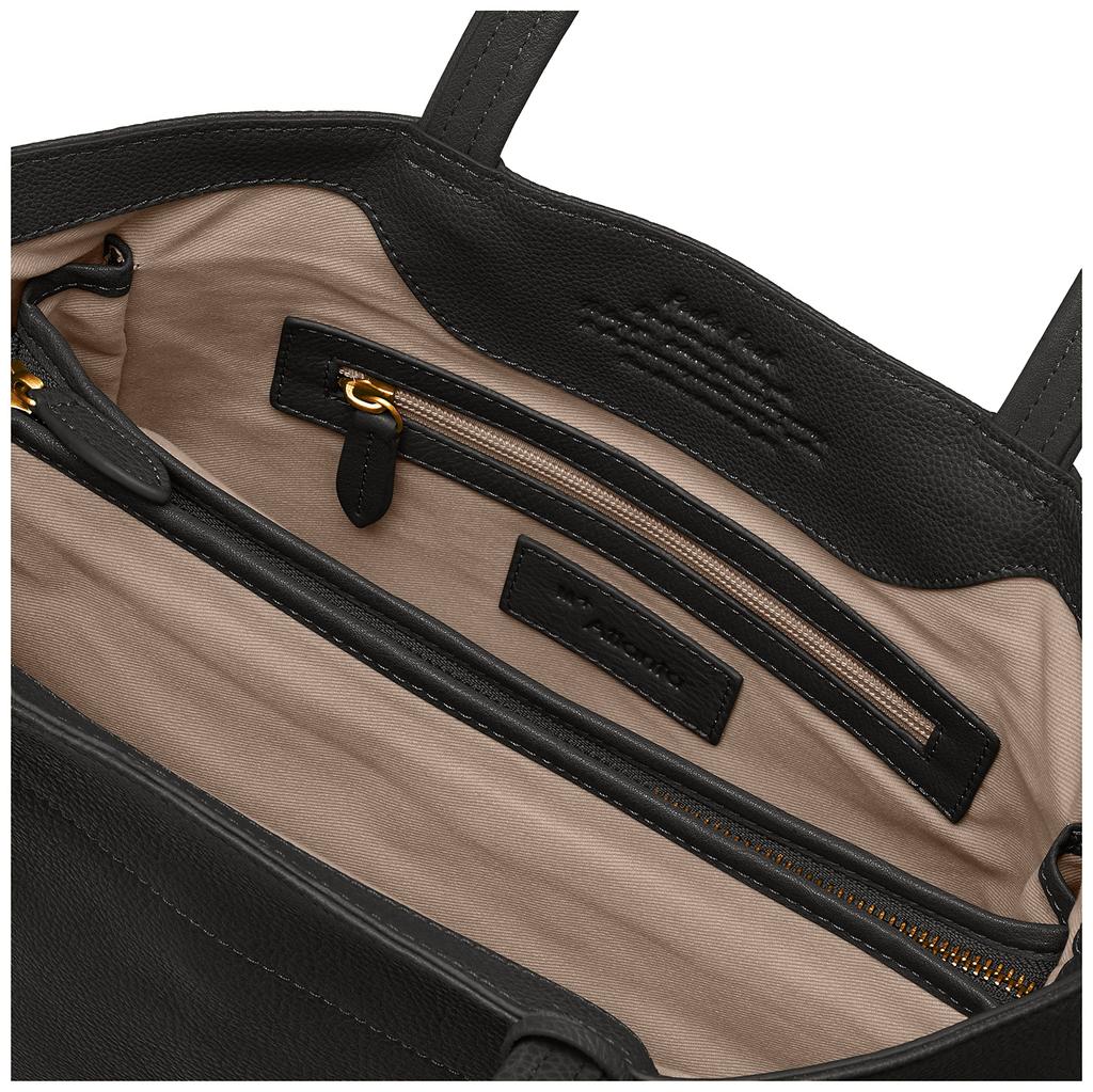 Tote-väska i koskinn A4 Vertikal Tote Svart [Peak Speak] Dam YT-3598