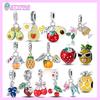 Classic Exquisite Original Charms Avocado Red Strawberry Cherry Pineapple Copper Beads Fit Bracelet Women Jewelry Diy Gifts