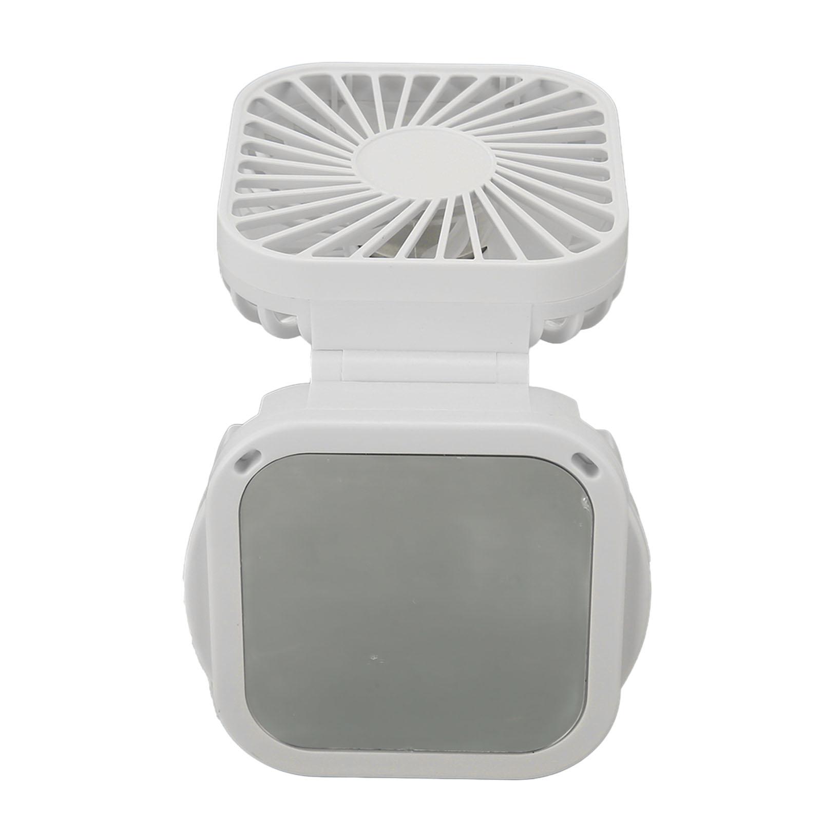 

Mini Fan Rechargeable Handheld Adjustable Portable Small Personal Fan with Mirror for Home Outdoor