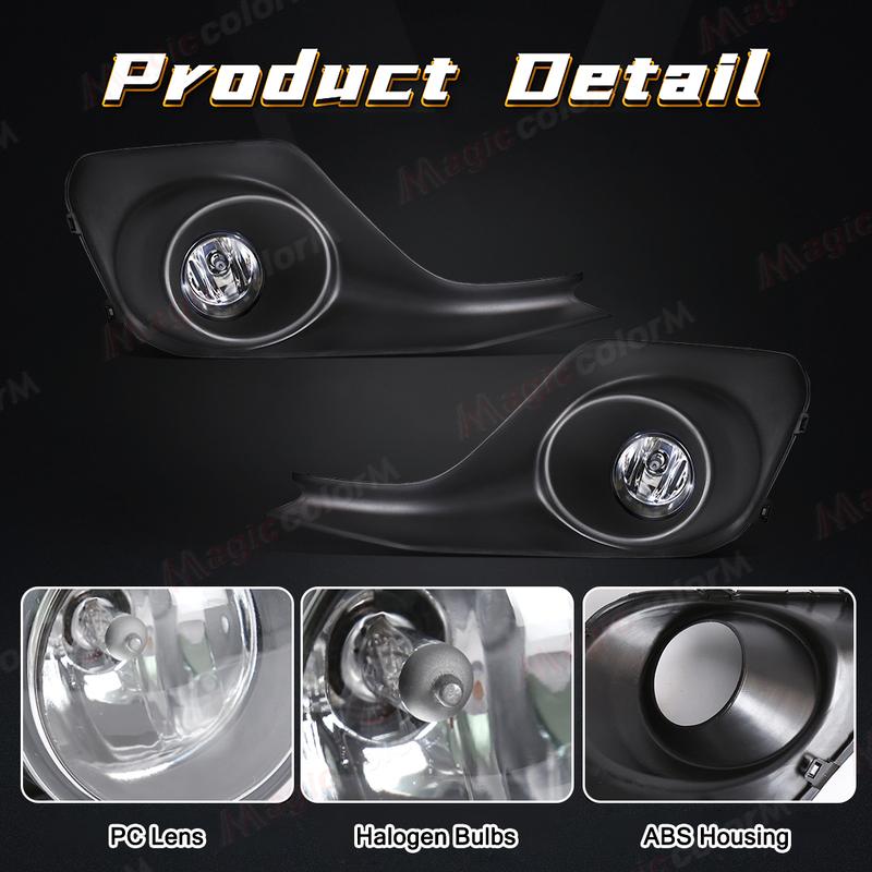 Fog Lamp For Suzuki Swift 2018  LED Foglights Front Bumper Fog Lamp Assembly Halogen Bulb with Cover Grill Bezel Kit 12V