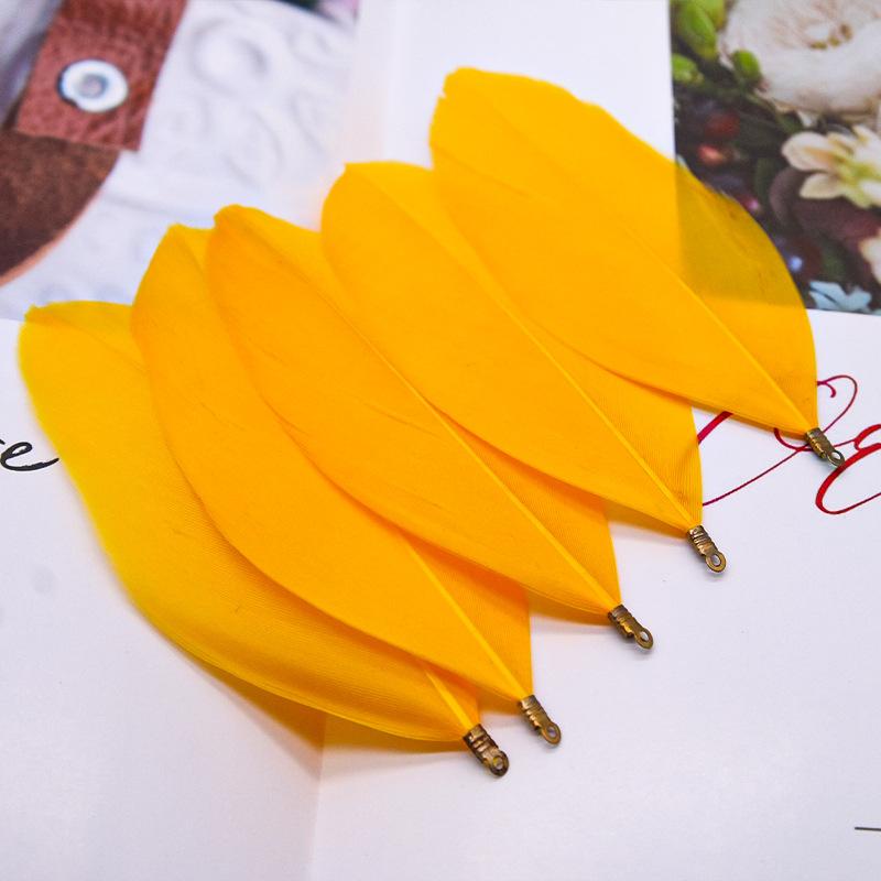 50Pcsdiy Jewelry Accessories Feather Big Floating Metal Clip Feather Swan Hair Jewelry Clothing Accessories Materials