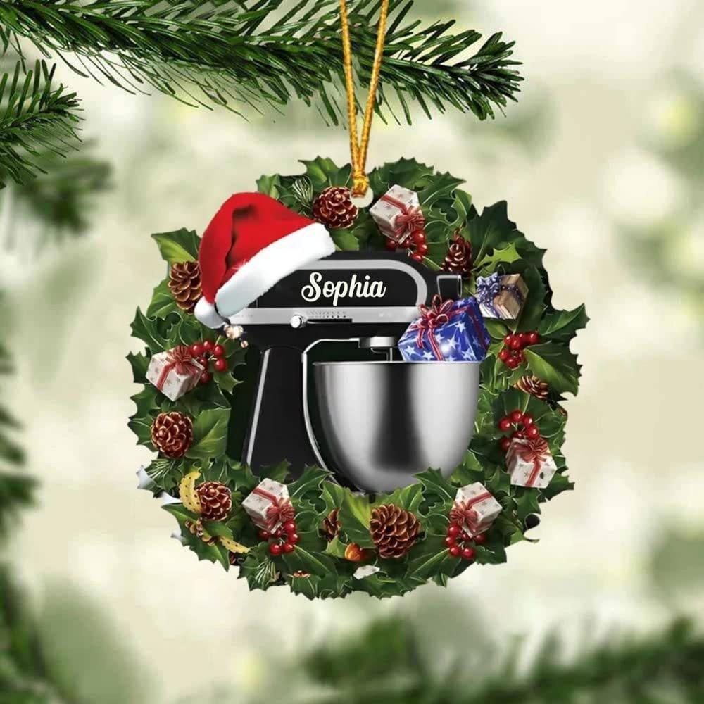 

Personalized Unique Baking Mixer Decorative Car And Home Ornament In Black Yellow Green Red And Lake Acrylic Blue Black