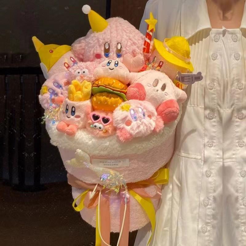 Star Cartoon Kirby Plush Toys Figure Flower Bouquet Creative Child Women Gift