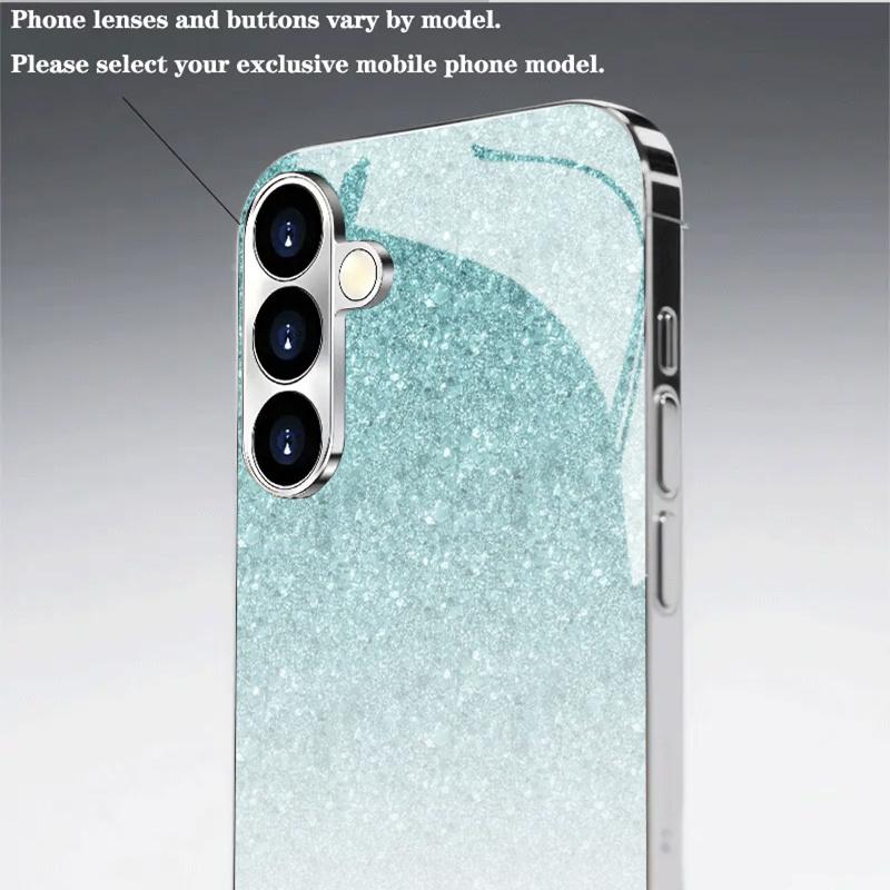 Electroplated Gold New Phone Case for Samsung Galaxy S26 Ultra S25 Plus S24 S23 S22 Fe Tempered Glass Artistic Texture Patterns