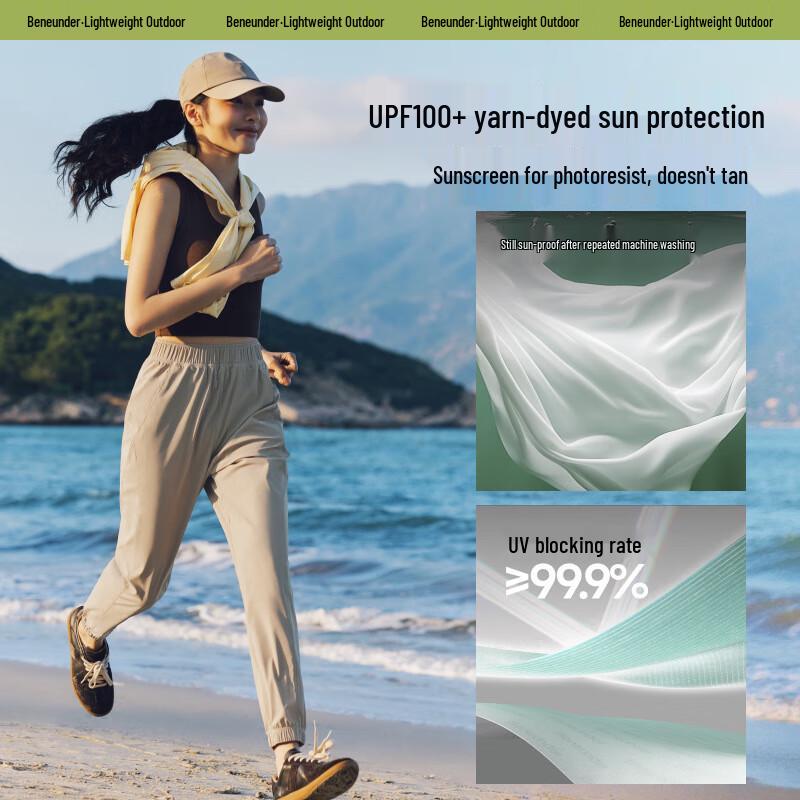 beneunder Women's Ice Silk Wide-Leg Sun Protection Pants