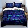 Abstract geometric face pattern. Bedding sets Duvet cover sets Duvet covers Pillowcases(1*Duvet Cover 2*Pillowcases without duvet insert)