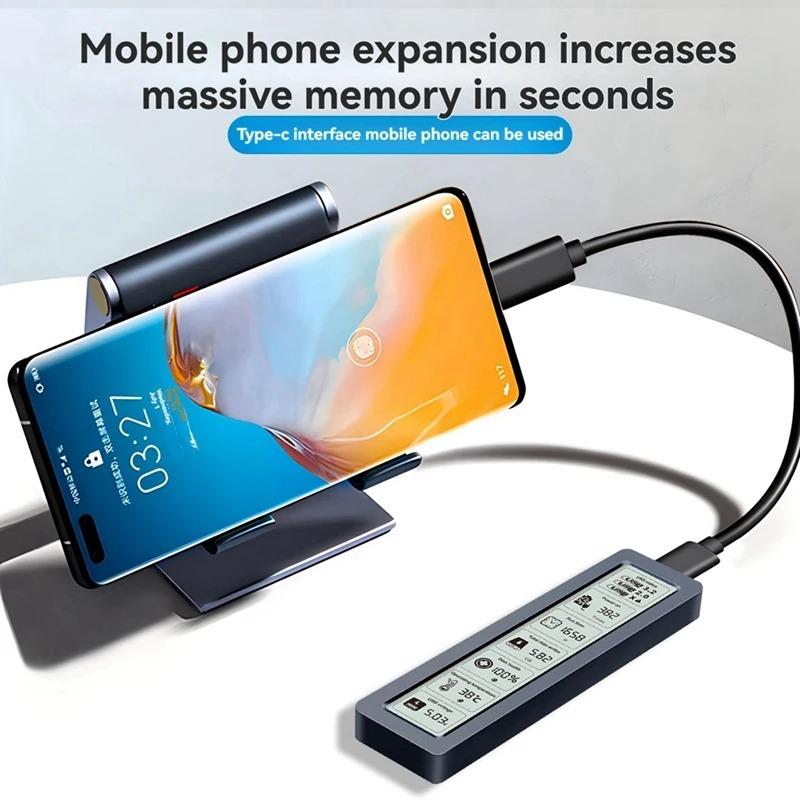 M.2 NVMe SATA SSD Enclosure Dual Protocol Smart SSD Case with Display Screen USB 3.2 Gen 2 10Gbps SSD Adapter for PC NVME PCIE NGFF SATA SSD Disk Box