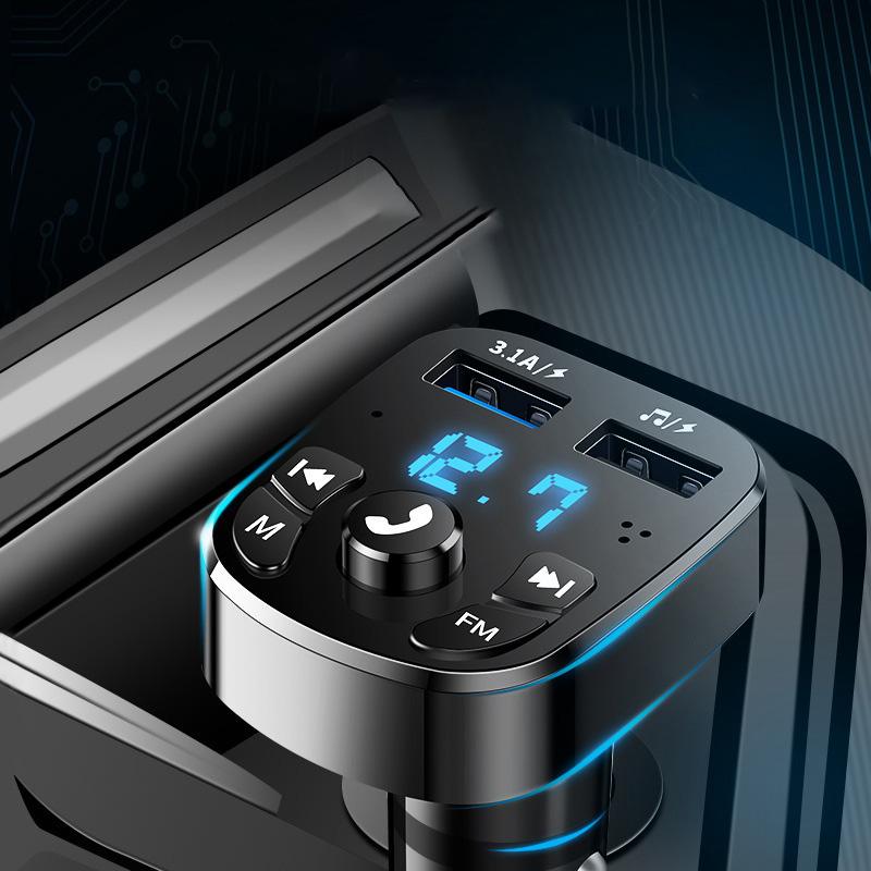 Bluetooth-compatible 5.0 FMTransmitter Car Kit MP3 ModulatorPlayer Wireless Handsfree AudioReceiver Dual UsB Fast Charger