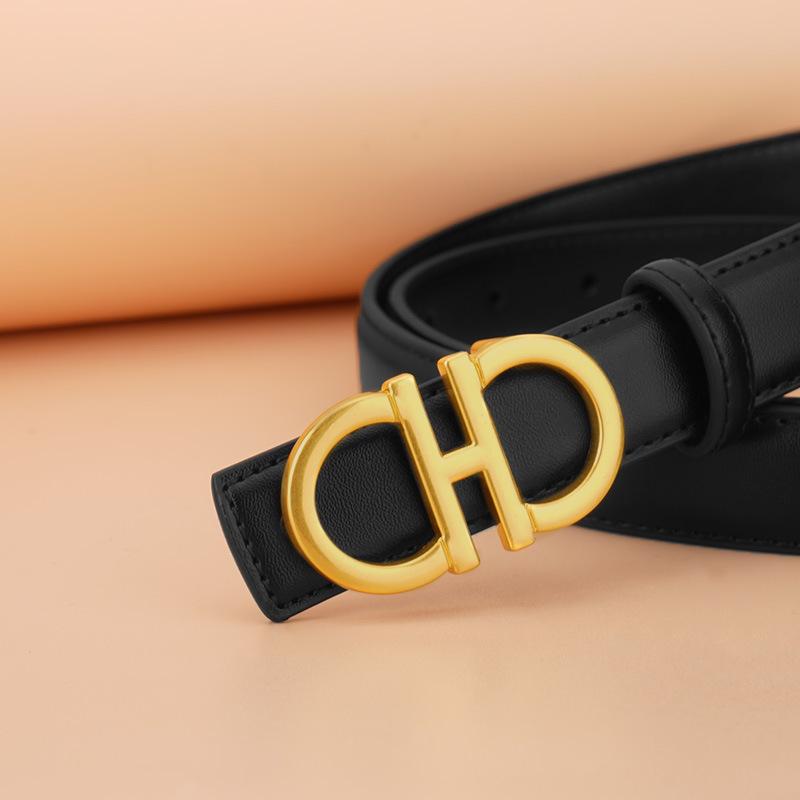 

New Women s Belt, Fashionable and Versatile Letters, Two-layer Cowhide Belt, Simple Style Skirt Belt 105cm