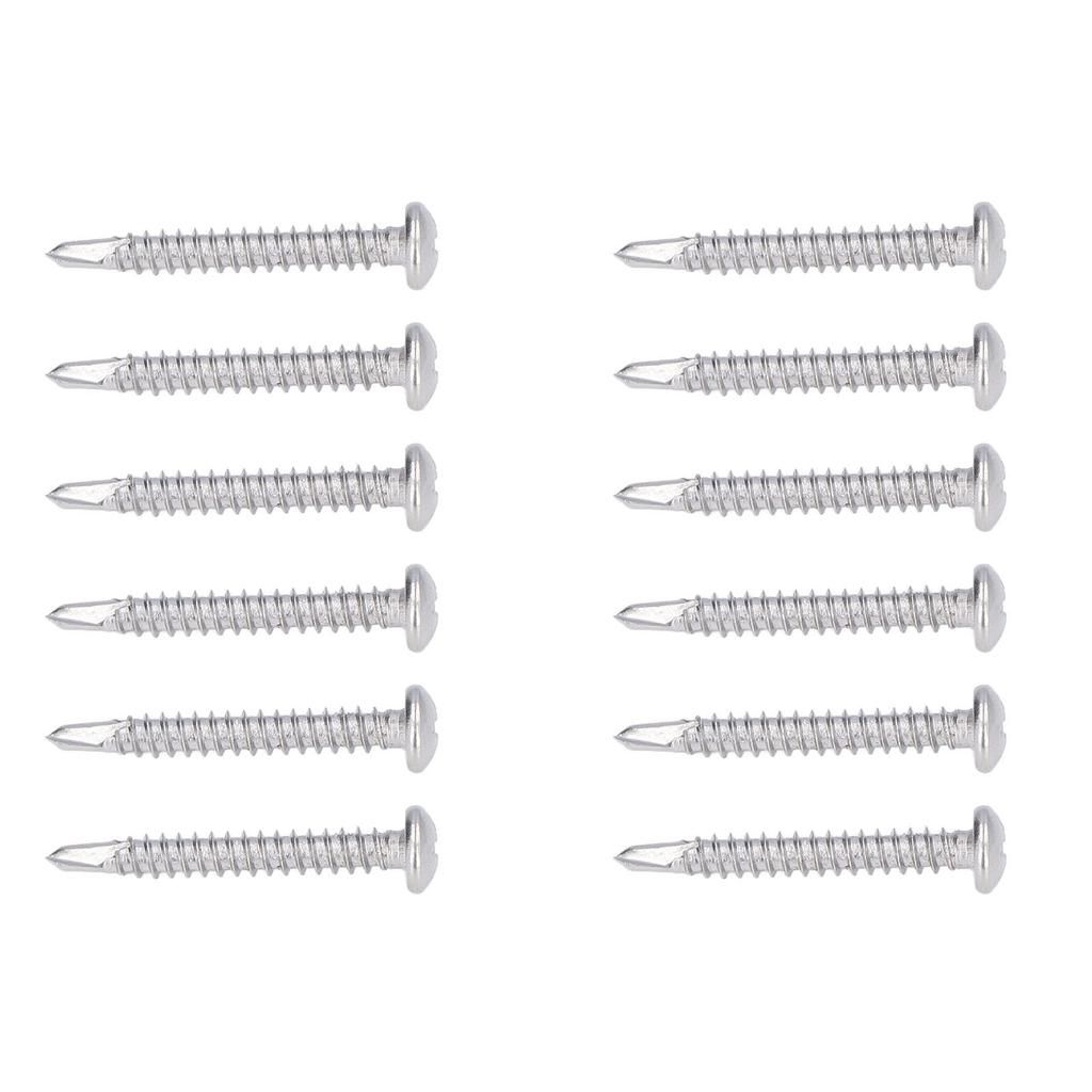 100 Pièces Vis Autoperceuses Acier Inoxydable Cruciforme Tête Ronde M4.2x32 Kit d'Ensemble de Fixations