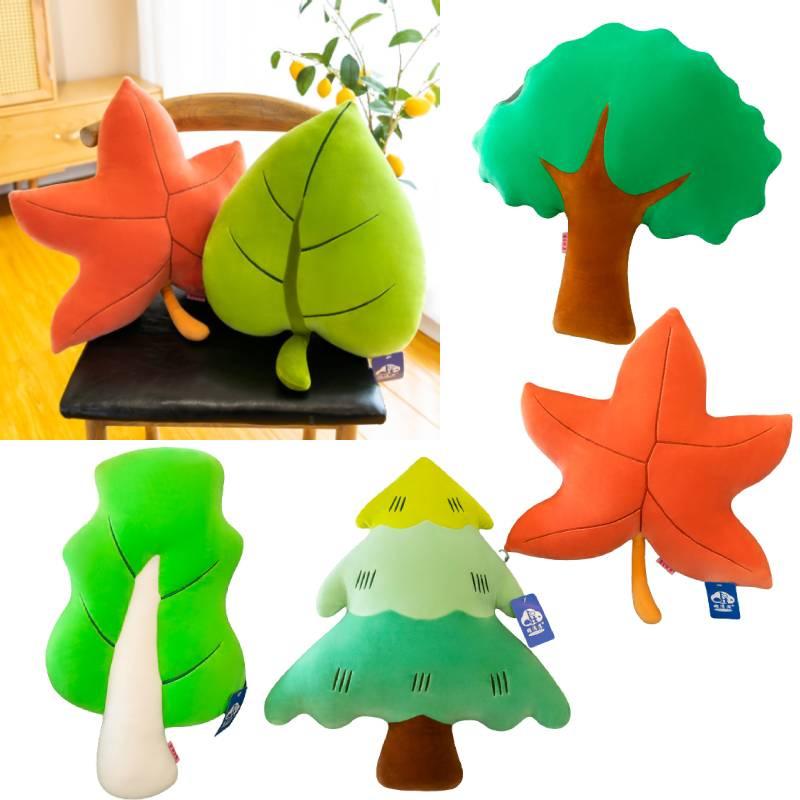 Plush Leaf Pillow For Office Or Home Decor Soft And Comfortable