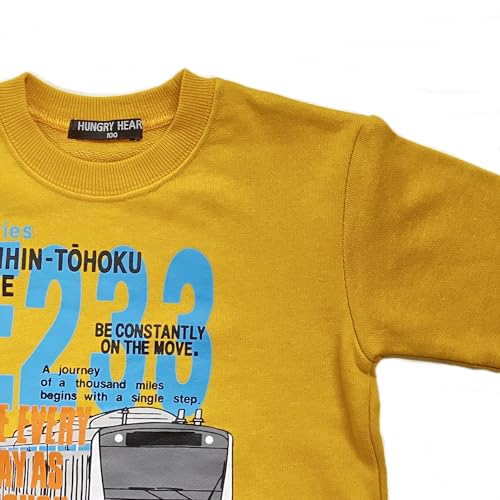 Kiejun Kids' JR Line Train Sweatshirt, Keihin-Tohoku Line, E233, JR East, Railroad Crossing Design, Long Sleeve, Boys, Size 100-130cm, K661 (Size 110,