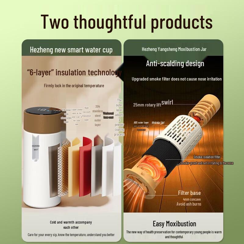 Hezheng Mugwort Health Gift Box for Elders CN Plug (adapter Included)