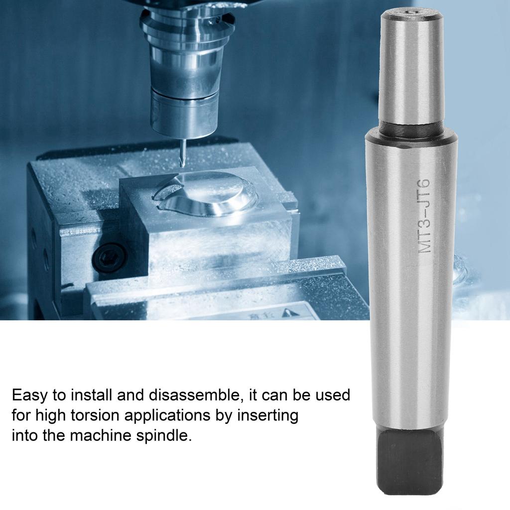 Drill Chuck Arbor Steel Material Flat Tail Straight Handle Connect Shaft Rod Machine Tool Drill Chuck Shaft Rod MT3‑JT6 Arbor