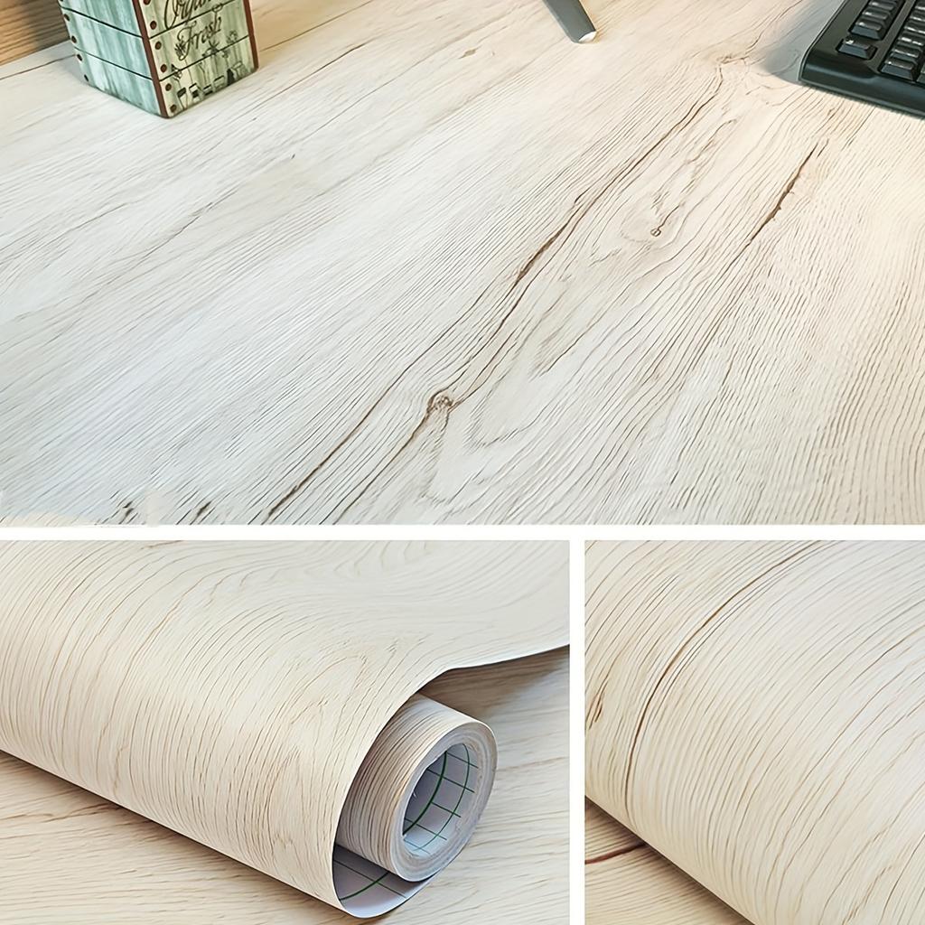 Holzmaserung PVC Tapete für Tür, Kleiderschrank, Schrank, Tisch, Möbel, Wasserdicht, Selbstklebende Aufkleber, Heimdekorfolie