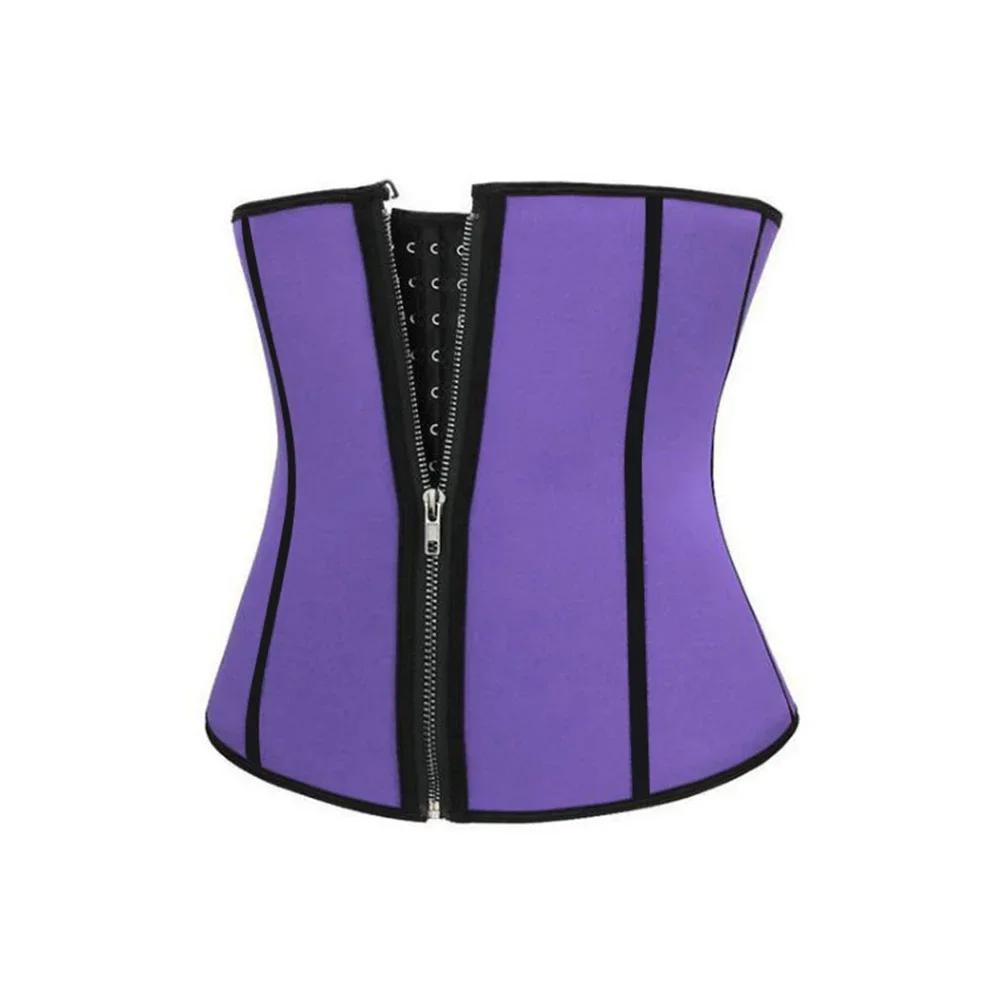 Trener Talii Body Shaper Trymer Gorsety Kobiety Ściągacze Talii Siłownia Pas Lędźwiowy Fitness Sauna Pot Pas do Odchudzania z Zamkiem Błyskawicznym