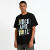 Vintage 1978 Rock And Roll Graphic Tee Distressed Streetwear Top Pure cotton T-shirt