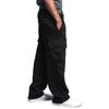 Frühling Herbst Herren Casual Multi-Taschen Lange Hose Locker Gerades Bein Arbeitshose Hose (Herren)