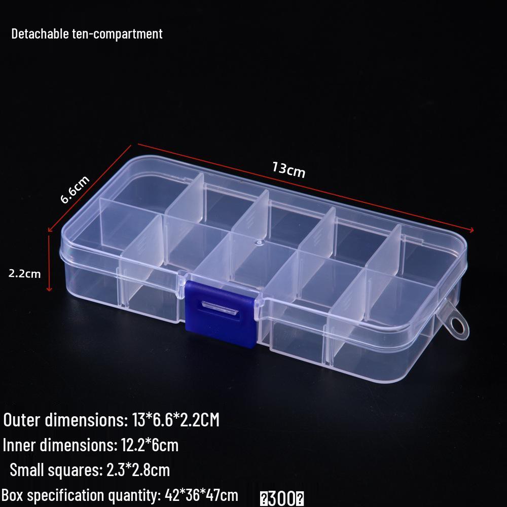 Rectangular Transparent PP Plastic Storage Box for Stationery, Cards, Hardware, Jewelry, and Fishing Gear