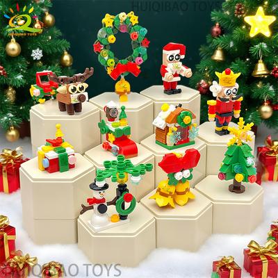 Non-Toxic Children Mini Christmas Tree Santa Claus Model Micro Bricks Building Block Diy Insect Animal Bricks Toys For Adult Gift
