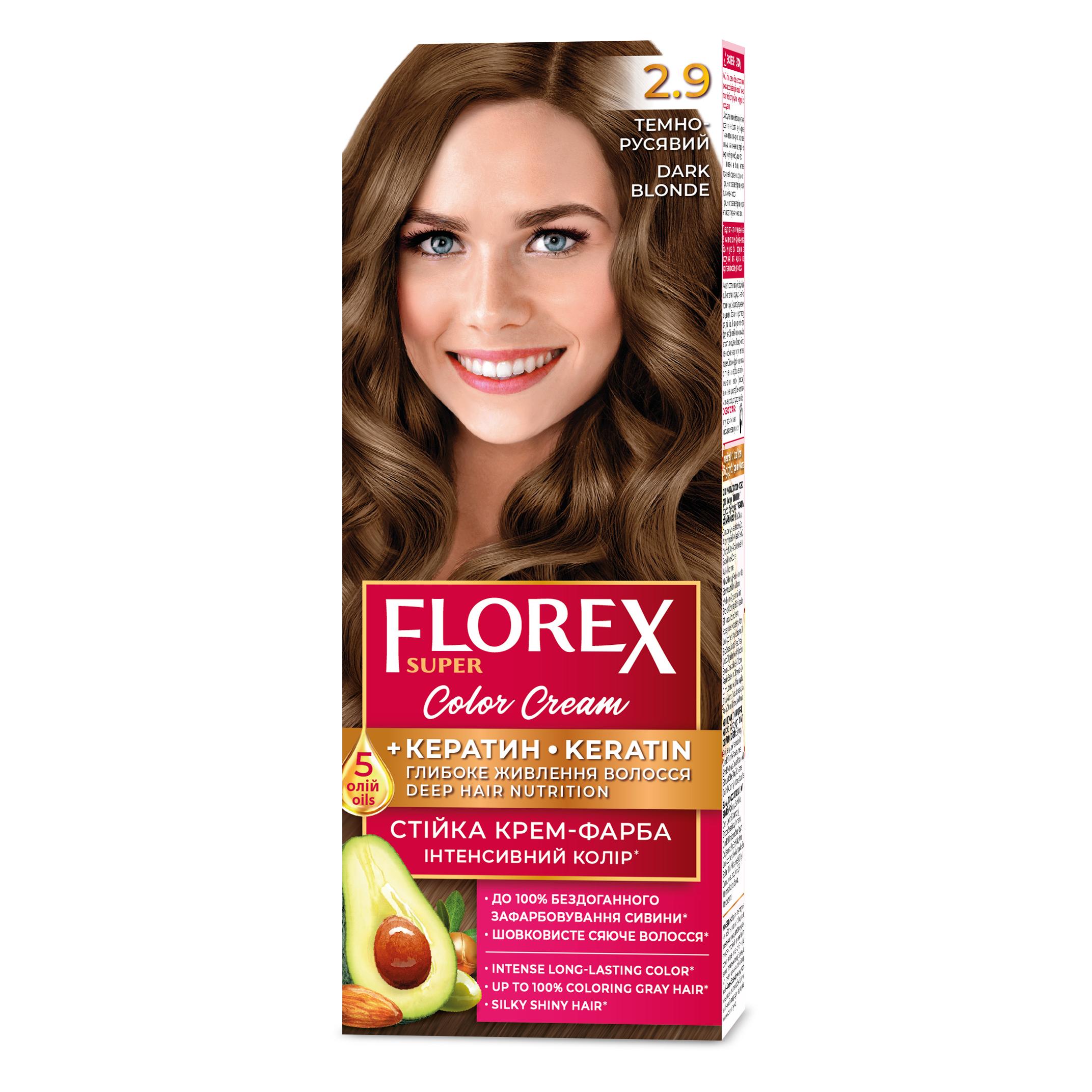 

Florex Super перманентний крем-фарба для волосся - Надає вашому волоссю глибоке живлення, Робить ваше волосся м яким і шовковисто-блискучим. Dark Blonde 2.9