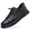 Men's casual board shoes new leather trend breathable board shoes crocodile pattern beanie shoes men's lazy leather shoes