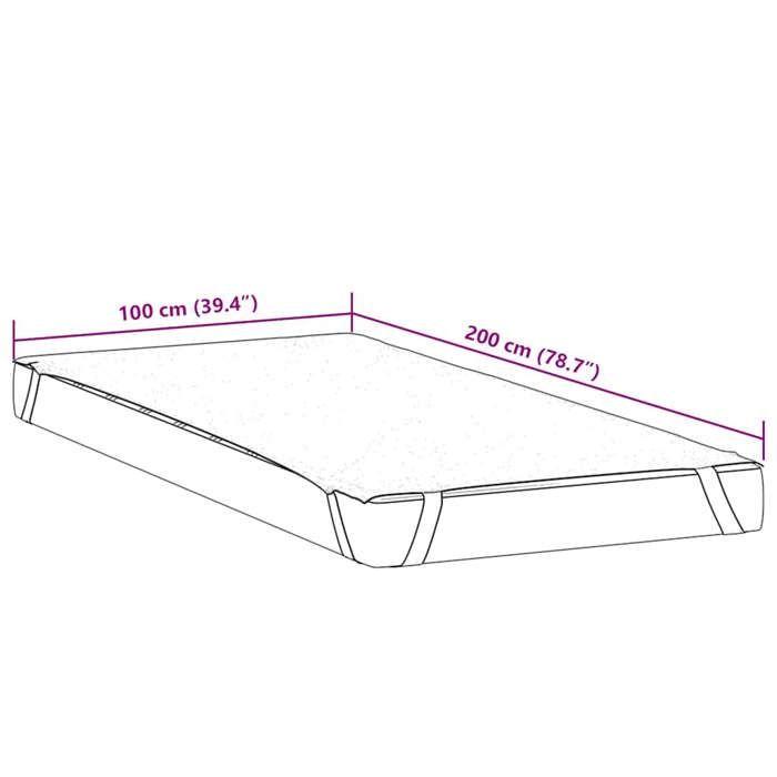 VidaXL Protège-matelas blanc 100x200 cm imperméable,drap de lit,literie,housse de drap-housse,drap-housse,housse de 4100169