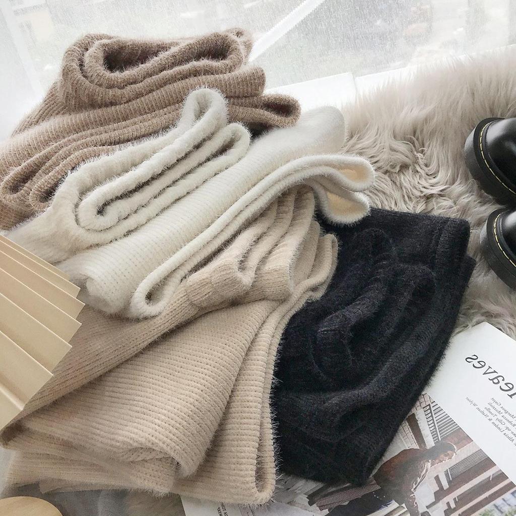 2025 Women's Petite Wide-Leg Knitted Drawstring Pants - Autumn/Winter Thickened Casual Long Pants