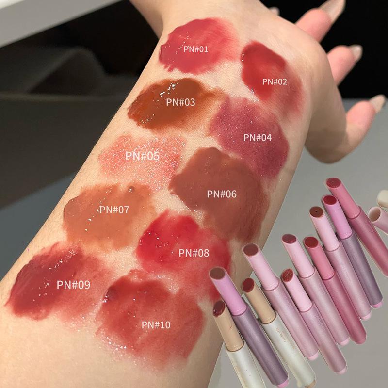 Evening Cloud Peachy Dewy Gloss – Summer Sparkle, Translucent Shine, Natural Plump Lip Gloss