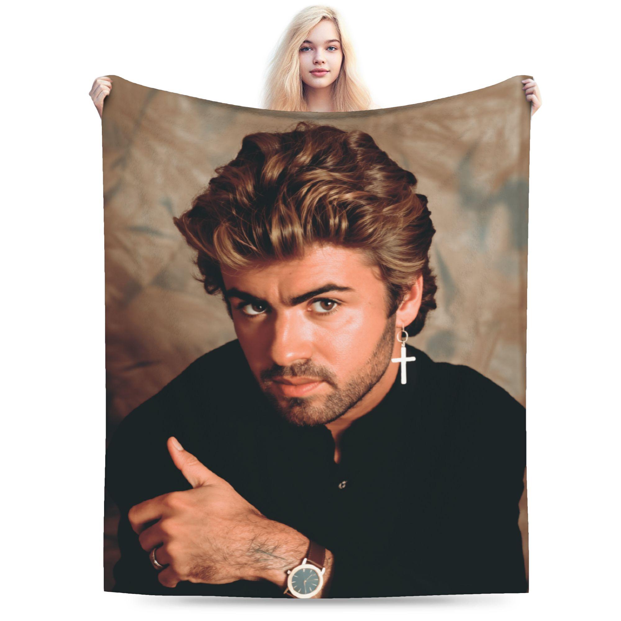 

George Michael Music Plush Blanket Boy Girl Flannel Bedding Throws For Couch Bed Warm Soft Custom Quality Bedspread Gift 30x40in