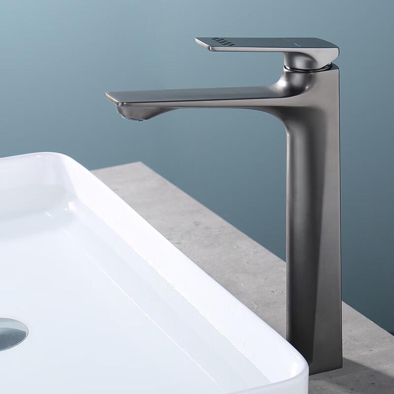 TLXT Gunmetal Grey Basin Faucet