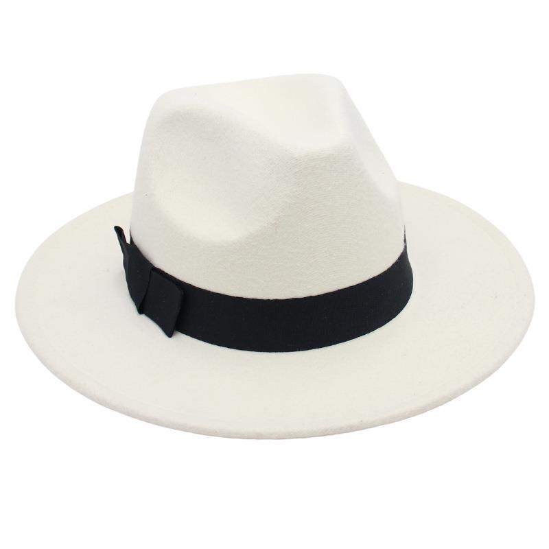 Vintage Top Hat Shanghai Beach Retro Jazz Hat Men'S And Women'S Wedding Felt Hat Versatile Nostalgic Woolen Hat Foreign Style Wholesale