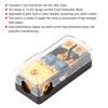 04 Gauge In To 48 Gauge Out 60A Fuse Distribution Block 2 Way Mini ANL Fuse Holder for Auto Boat