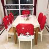 Universal Dining Chair Covers Christmas Santa Snowman Cover, Festive Slipcover, Decorative Back Xmas Party Supplies Reusable