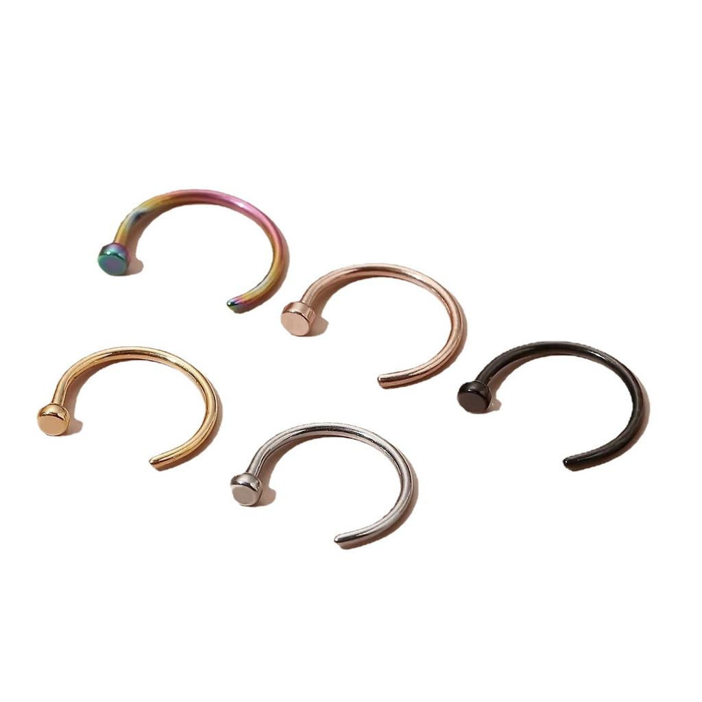 Stainless Steel C-rod Horseshoe Ring Puncture Jewelry Nail U-shaped Nose Ring