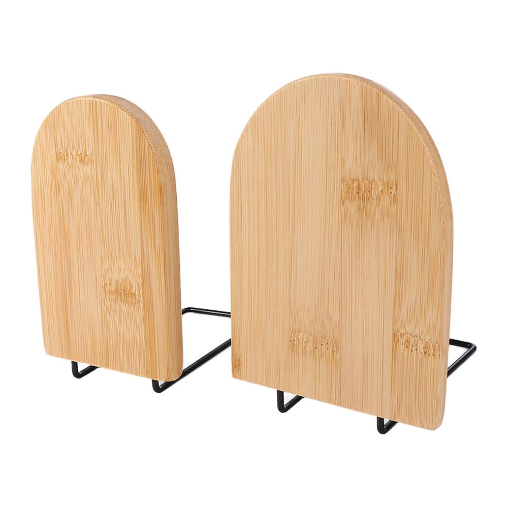 Storage Office Supplies School Student Stationary Book Stand Wood Bookend Bookshelf Book Holder
