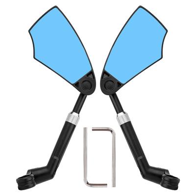 Telescoping Bicycle Handlebar Rearview Mirror Set of 2 Adjustable Plane Rotating Glass Lens Bicycle Rearview Suitable for Bicycle Ebike Pulley