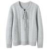 Women's Autumn/Winter 2026 Cashmere Cable Knit Lace-Up Sweater - Round Neck, Loose Fit, Slimming, Gentle Style.