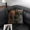 Meme Cat Funny Cushion Cover Natural Linen Organic Fabric DoubleSided Printing Sofa Home Decor Gift Pillow Case