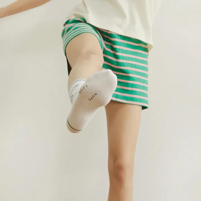 [Banana Sisters][Save the Earth] Plan B Lettering Socks_2 colors