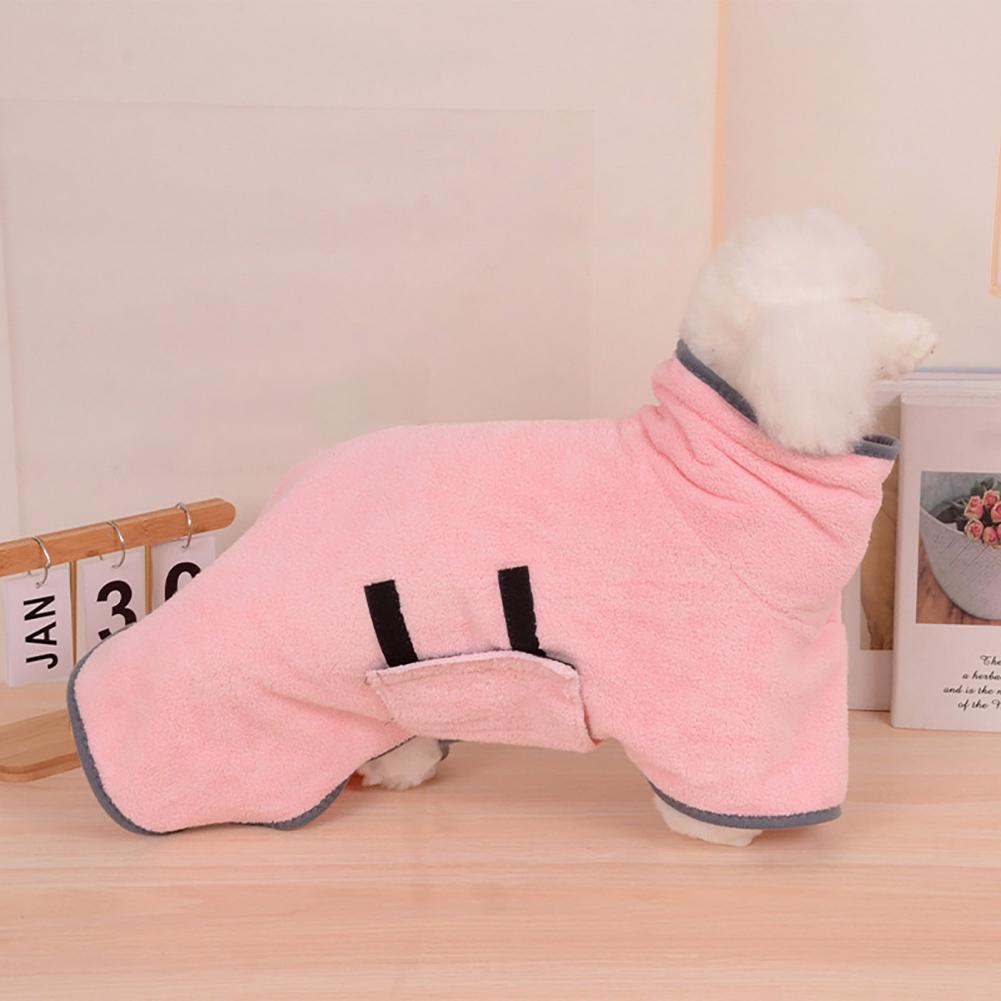 Pet Hair Drying Towel Super Absorbent Dog Bathrobe Quick Drying Pet Wrap Towel Soft Warm Bathrobe for Dogs Cats Small Bath Pet