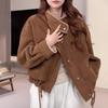 Women's Winter 2025 Korean-Style Suede Jacket - Plush, Thick, and Loose Fit