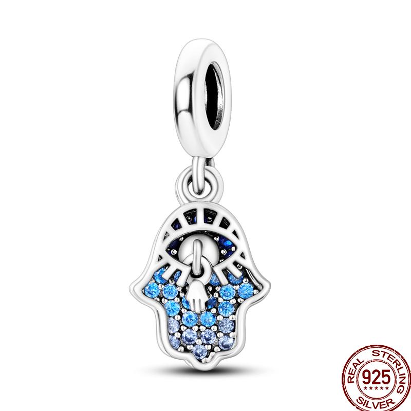 Copper Cross Bible Dove Holy Blessing Demon Eye Shiny Charm Bead Fit Pan Original Bracelet Diy Exquisite