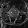 Carbon Fiber Steering Wheel Decor Frame Trim 3PCS For NISSAN KICKS 2017-