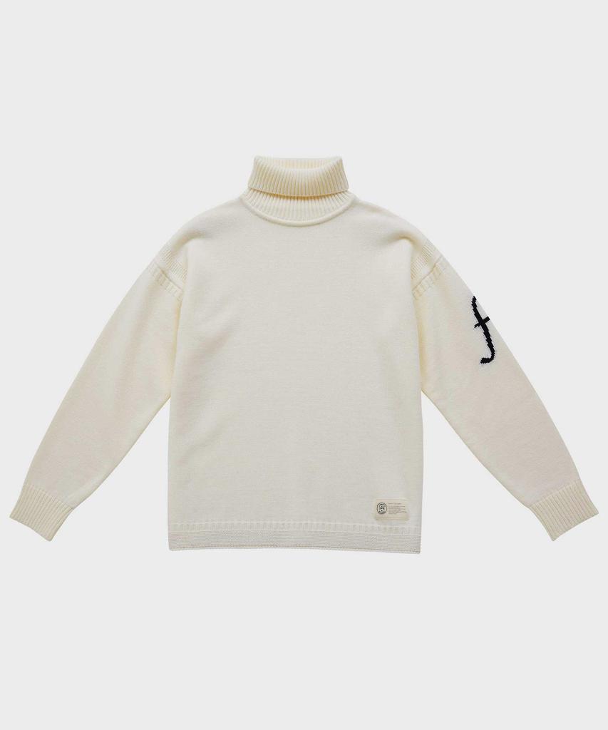 FFEFF STUDIO F Logo Wool Turtleneck (Ivory)
