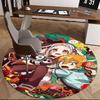 1pc Anime Cartoon Design Round Carpet  Office Chair Mat, NonSlip Rug for Home Decor, Living Room