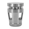 Spice Grinder Small Portable Rust Proof Zinc Alloy Manual Spice Mill for Dry Herbs Nuts Silver Gray