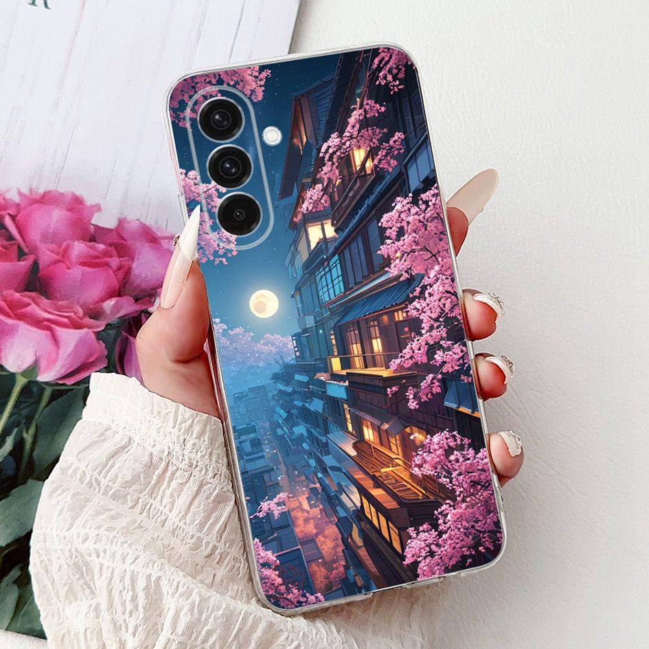For Samsung Galaxy A26 A36 A56 5G Case 2024 New Stylish Flower Soft Clear Silicone Back Cover For Samsung A36 5G SM-A366B Bumper