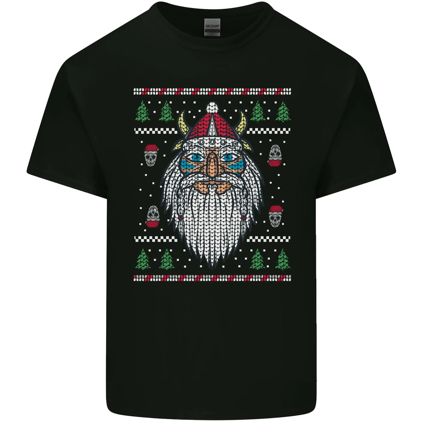 Christmas Viking Funny Thor Odin Valhalla Mens Cotton T-Shirt Tee Top L